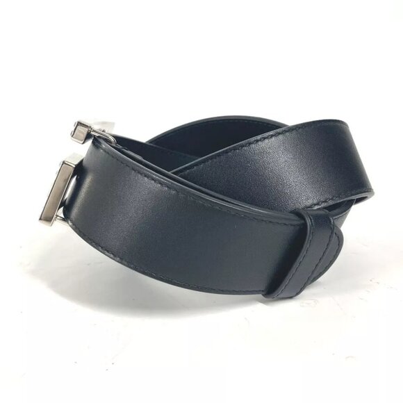 GUCCI 550106 Sequin GG logo crystal belt Leather Black main image 11